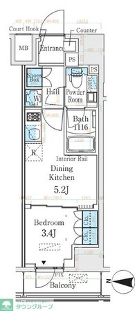 ベルファース錦糸町Southの物件間取画像